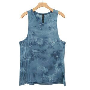 Lululemon Tank Top Mens Medium Blue Always Agile Tie Dye Soft Breathable Gym